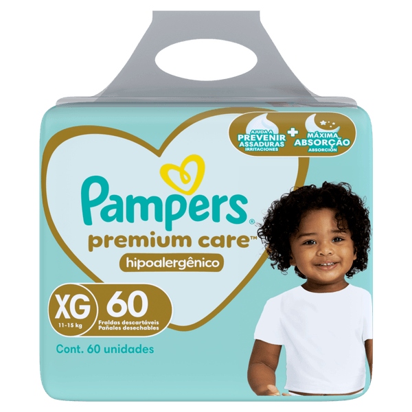 Fralda Pampers Premium Care 60 Un XG
