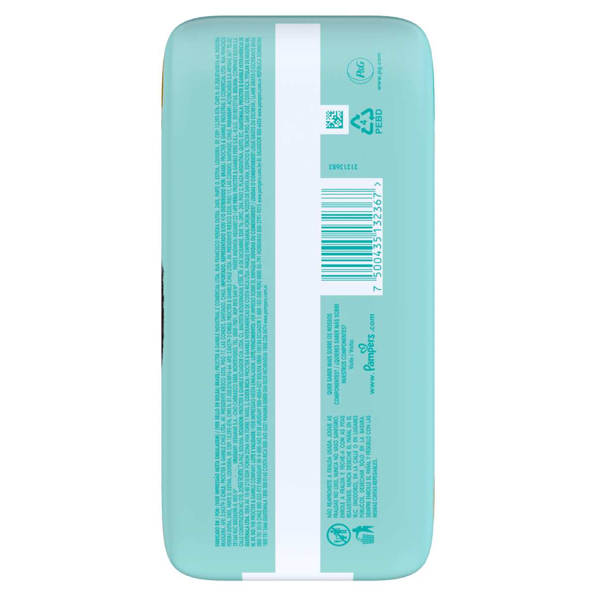 Pampers Fralda Premium Care M 34un (6-10kg) Hipoalergênica 12h - Imagem 3
