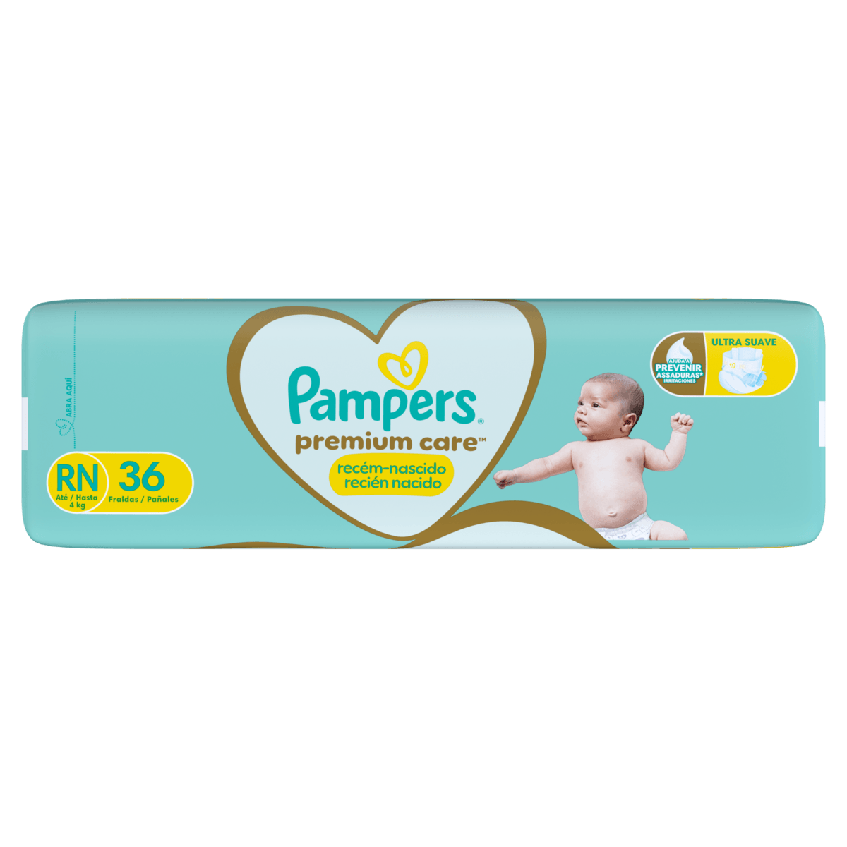 Pampers Fralda RN Premium Care 36 un - Algodão-Sec, Indicador de Umidade, Corte Umbilical - Imagem 2