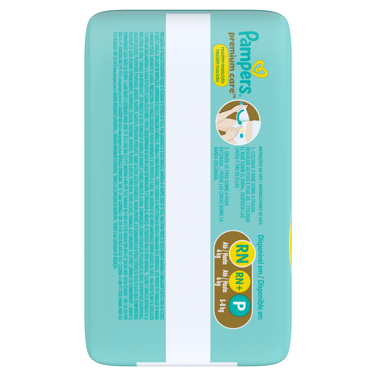 Pampers Fralda RN Premium Care 36 un - Algodão-Sec, Indicador de Umidade, Corte Umbilical - Imagem 4