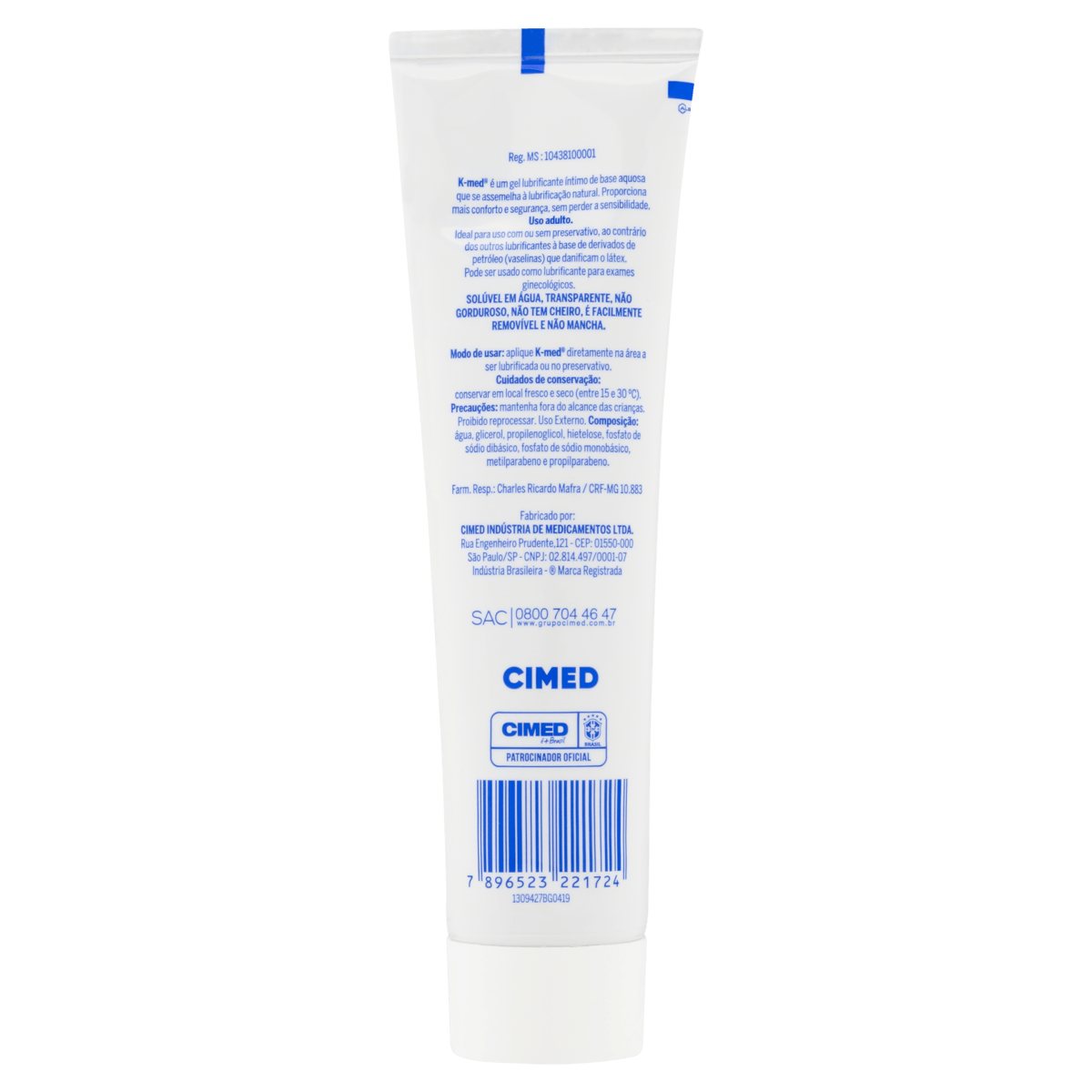 Lubrificante Íntimo Gel K-Med Bisnaga 100g - Imagem 2