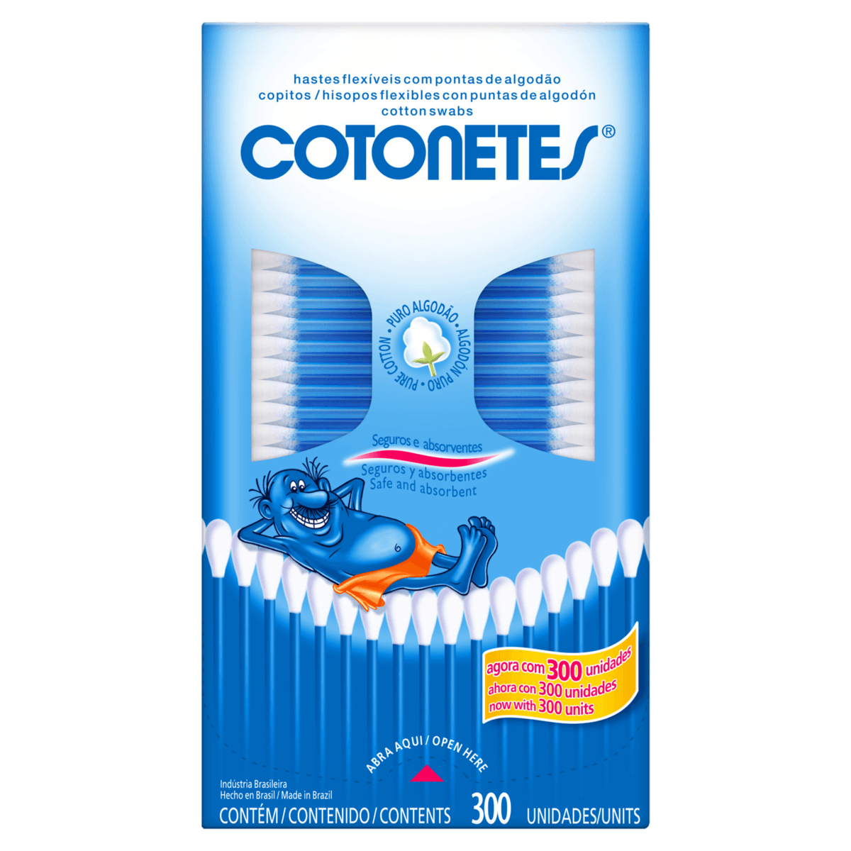 Hastes Flexíveis Cotonetes 300 unidades