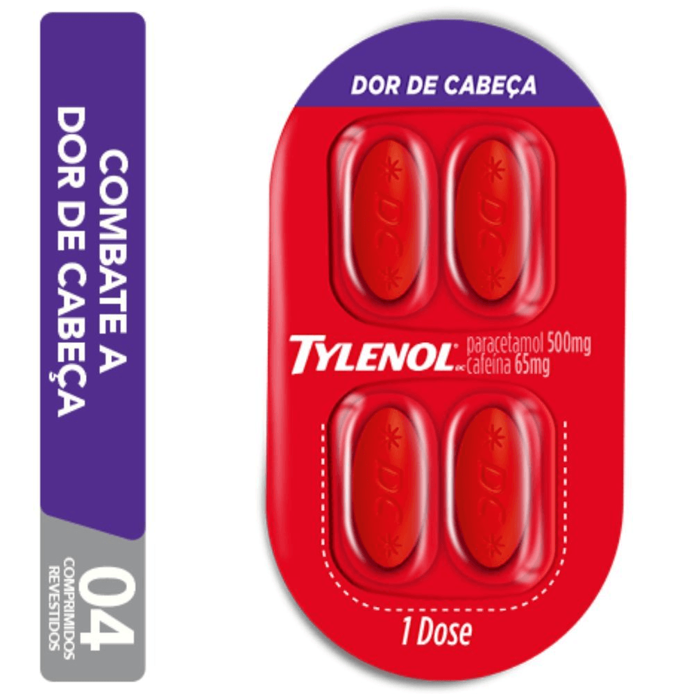 Tylenol Dc Múltiplas Dores 500Mg + 65Mg 4 Comprimidos