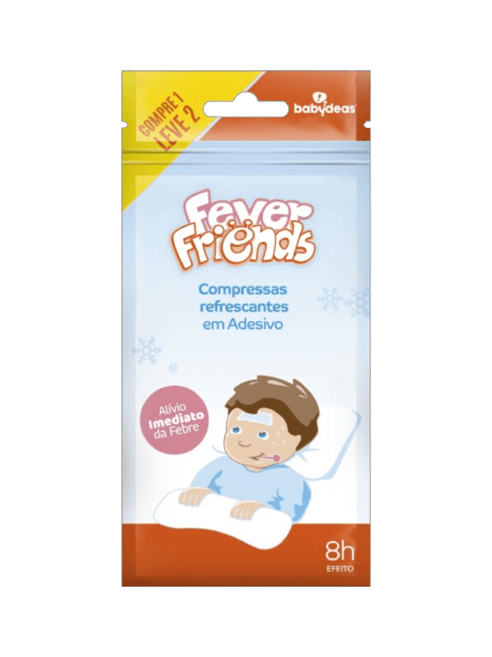 Compressa Refrescante Infantil Fever Friends 2 Unidades Babydeas Alívio Febre e Vacina