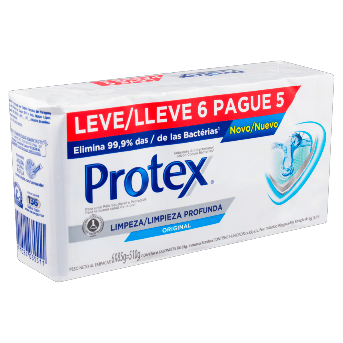 Kit Sabonete em Barra Protex Limpeza Profunda 85g - 6 unidades - Imagem 2