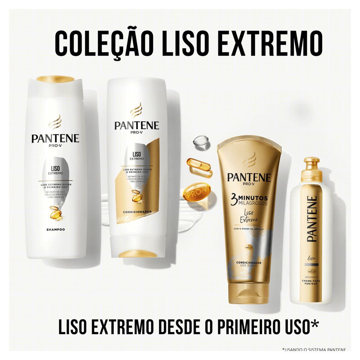 Kit Shampoo + Condicionador Pantene Liso Extremo 175ml Cada - Imagem 4