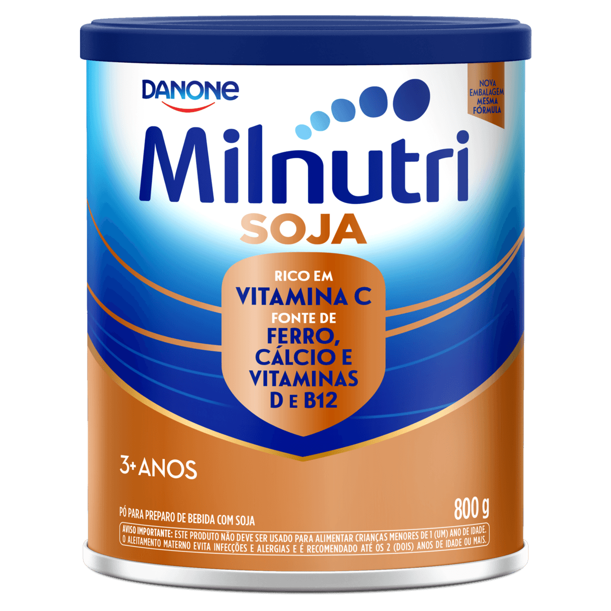 Alimento à Base de Soja Pó Milnutri Lata 800g