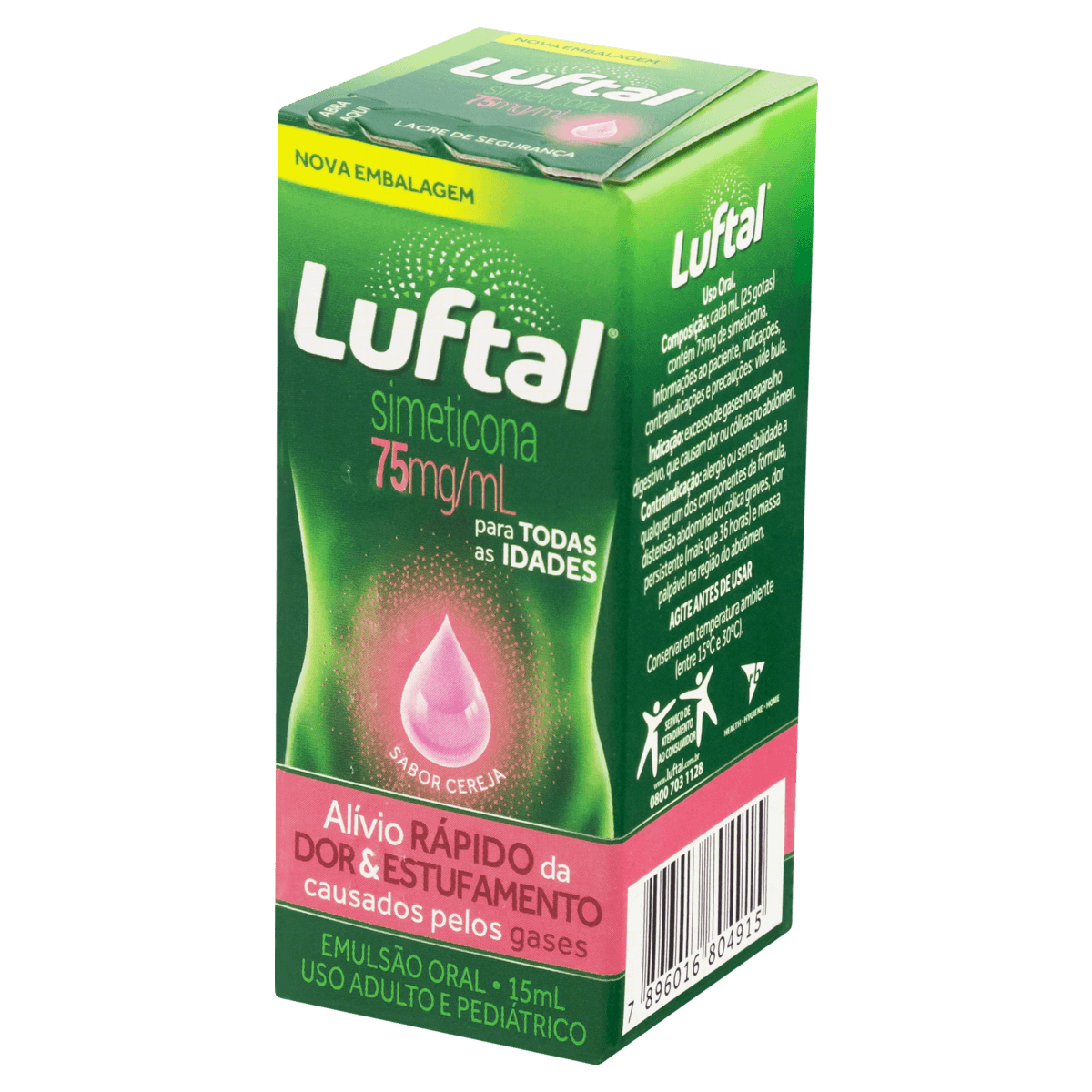 Luftal Gotas - Simeticona 75Mg/Ml - Sabor Cereja - 15Ml
