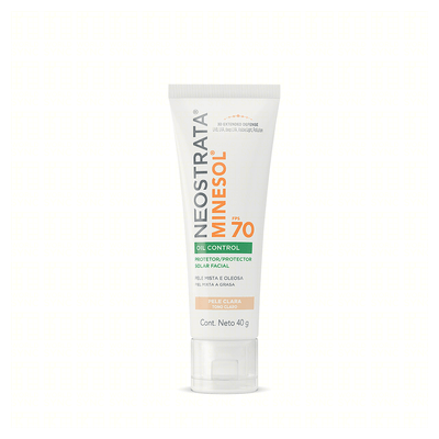 Protetor Solar Facial FPS 70 Neostrata Minesol Oil Control Clara 40g Gel Creme Anti-idade