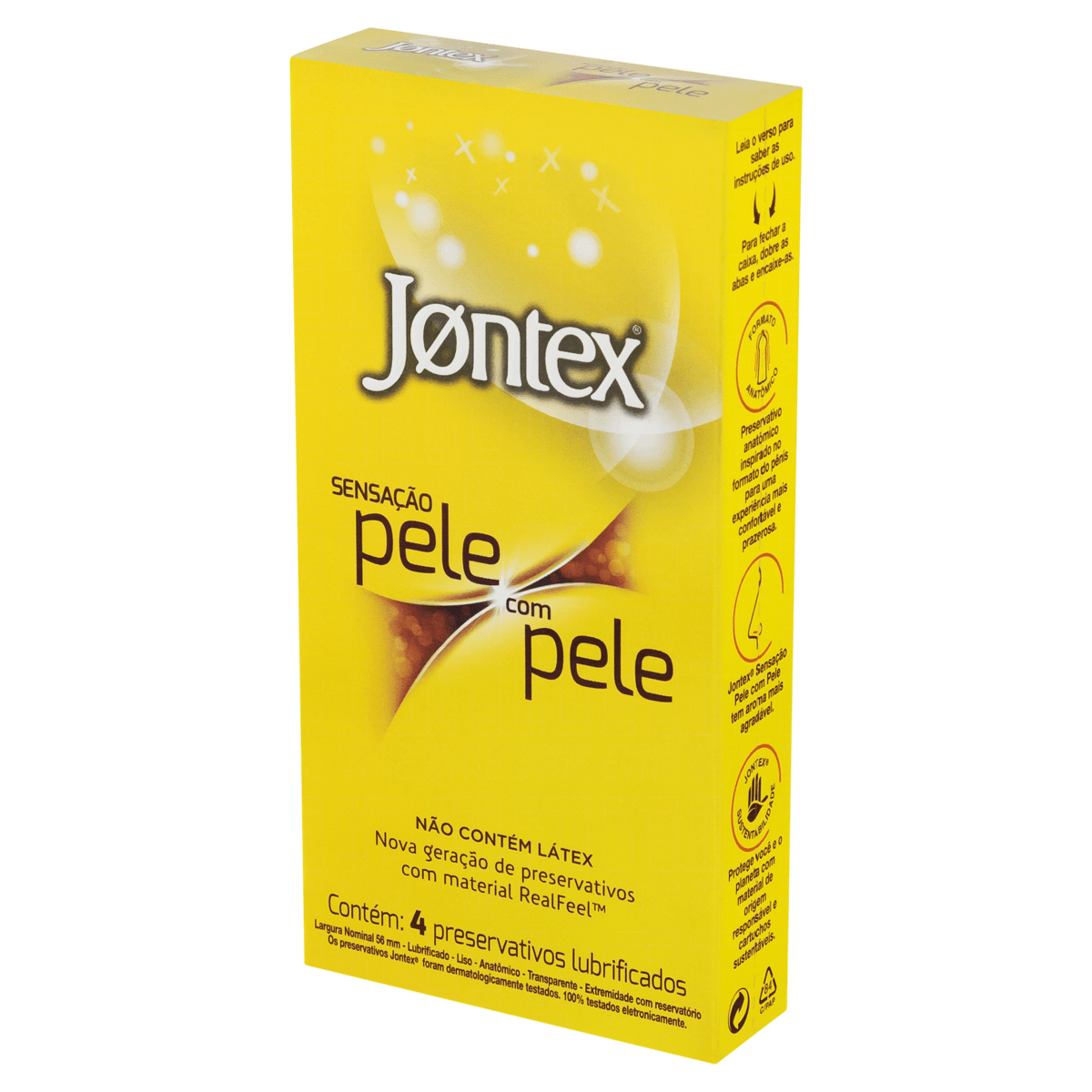 Preservativo  Jontex Sensação Pele com Pele - 4 Unidades