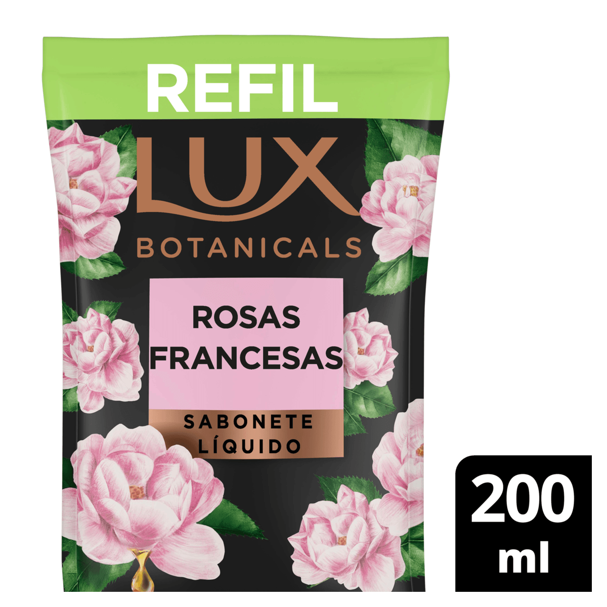 Sabonete Líquido Rosas Francesas Lux Botanicals Sachê 200ml Refil - Imagem 3