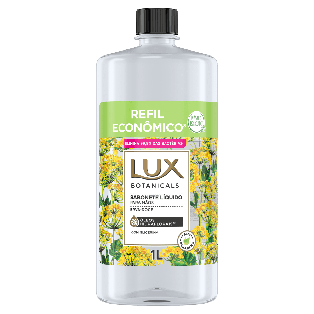 Sabonete Líquido de Glicerina para as Mãos Erva-Doce Lux Botanicals Frasco 1l Refil Econômico
