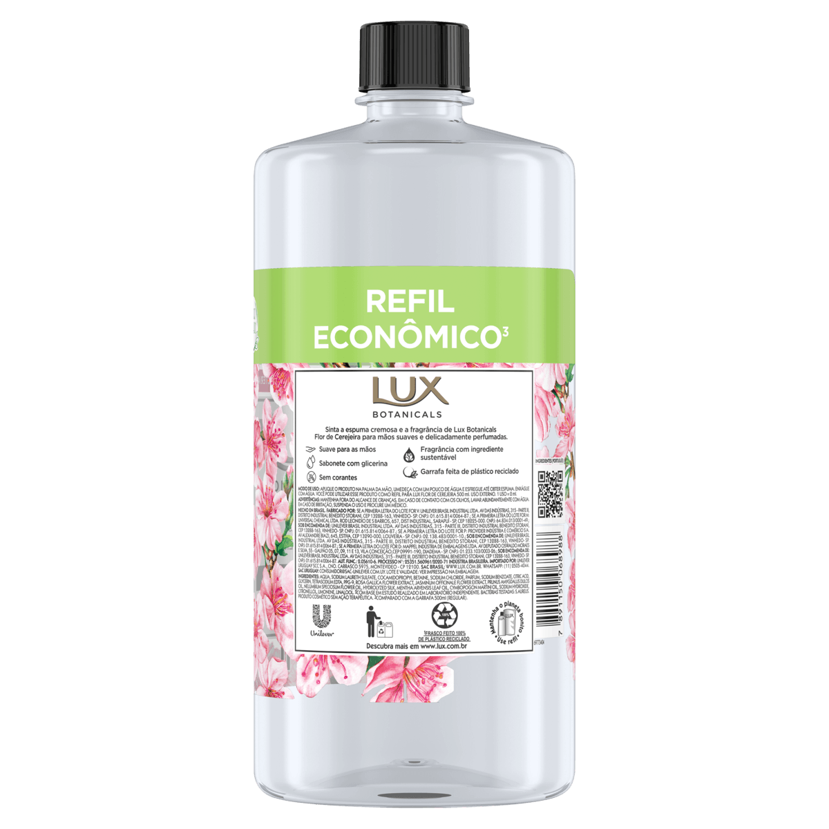 Sabonete Líquido de Glicerina para as Mãos Flor de Cerejeira Lux Botanicals Frasco 1l Refil Econômico - Imagem 2