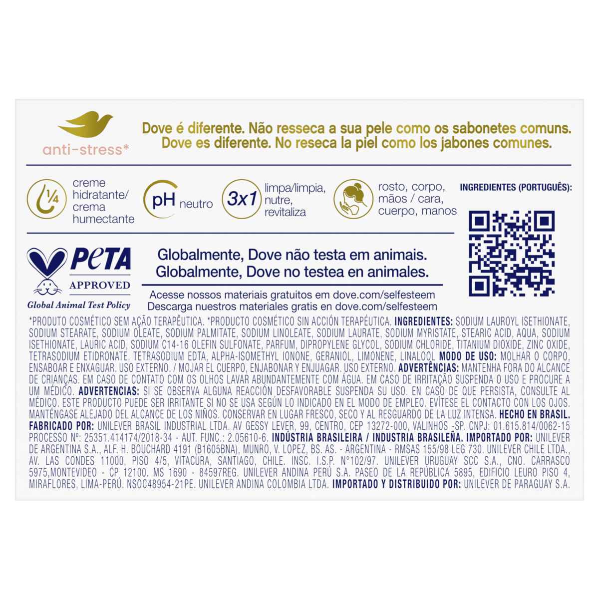 Sabonete Barra Anti-Stress Micelar Dove Caixa 90g - Imagem 3