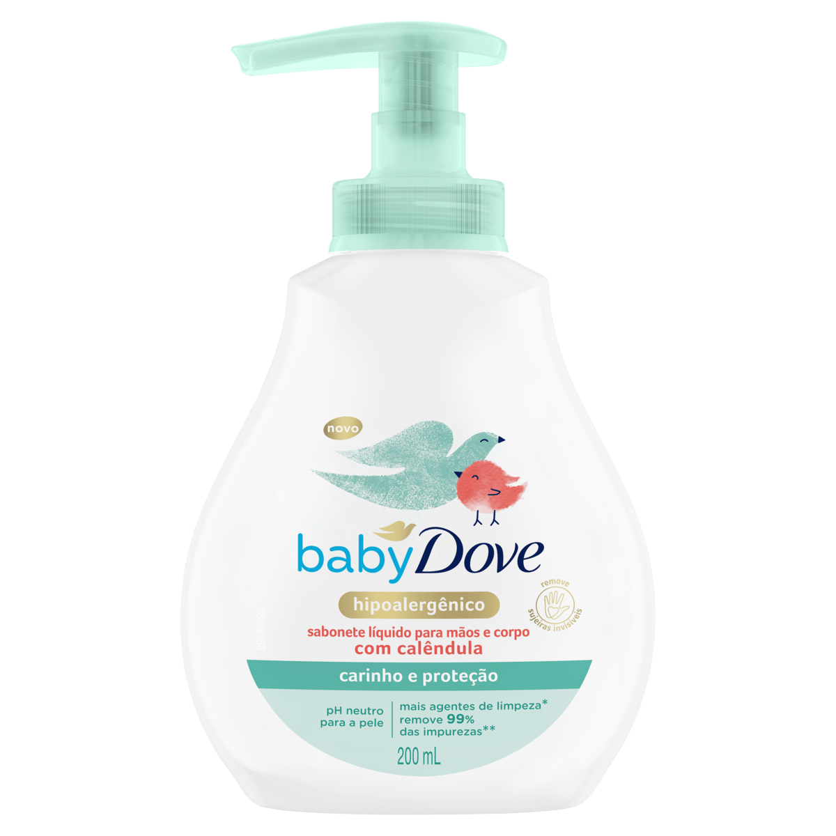 Sabonete Líquido Carinho e Proteção Dove Baby 200ml