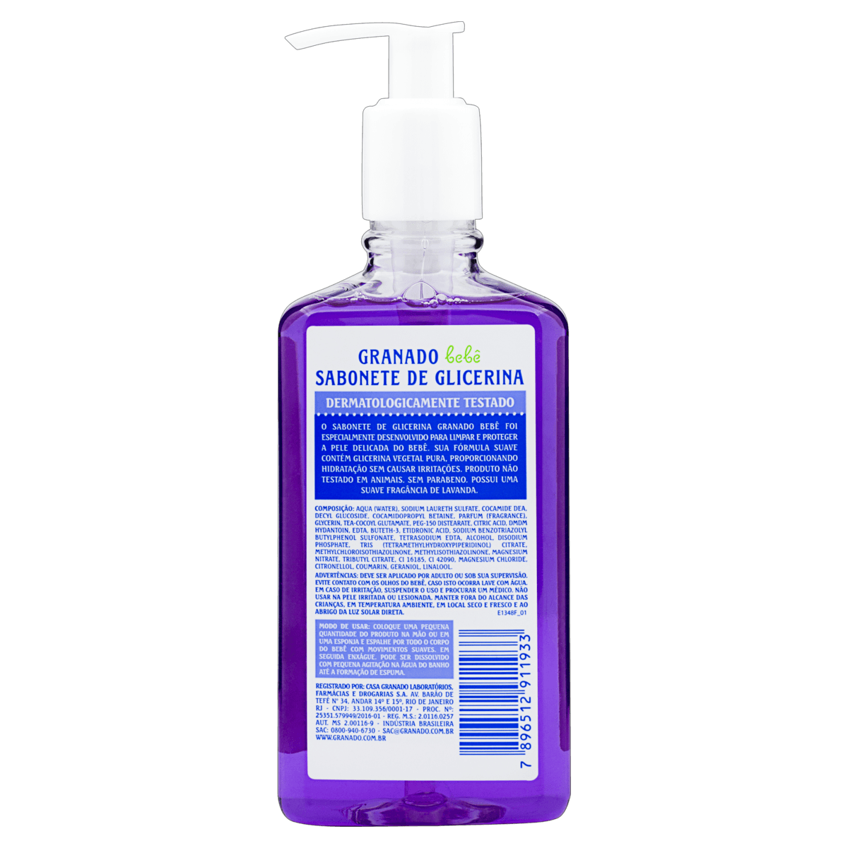 Sabonete Líquido Granado Bebê Glicerina Lavanda 250Ml - Granado - Imagem 4
