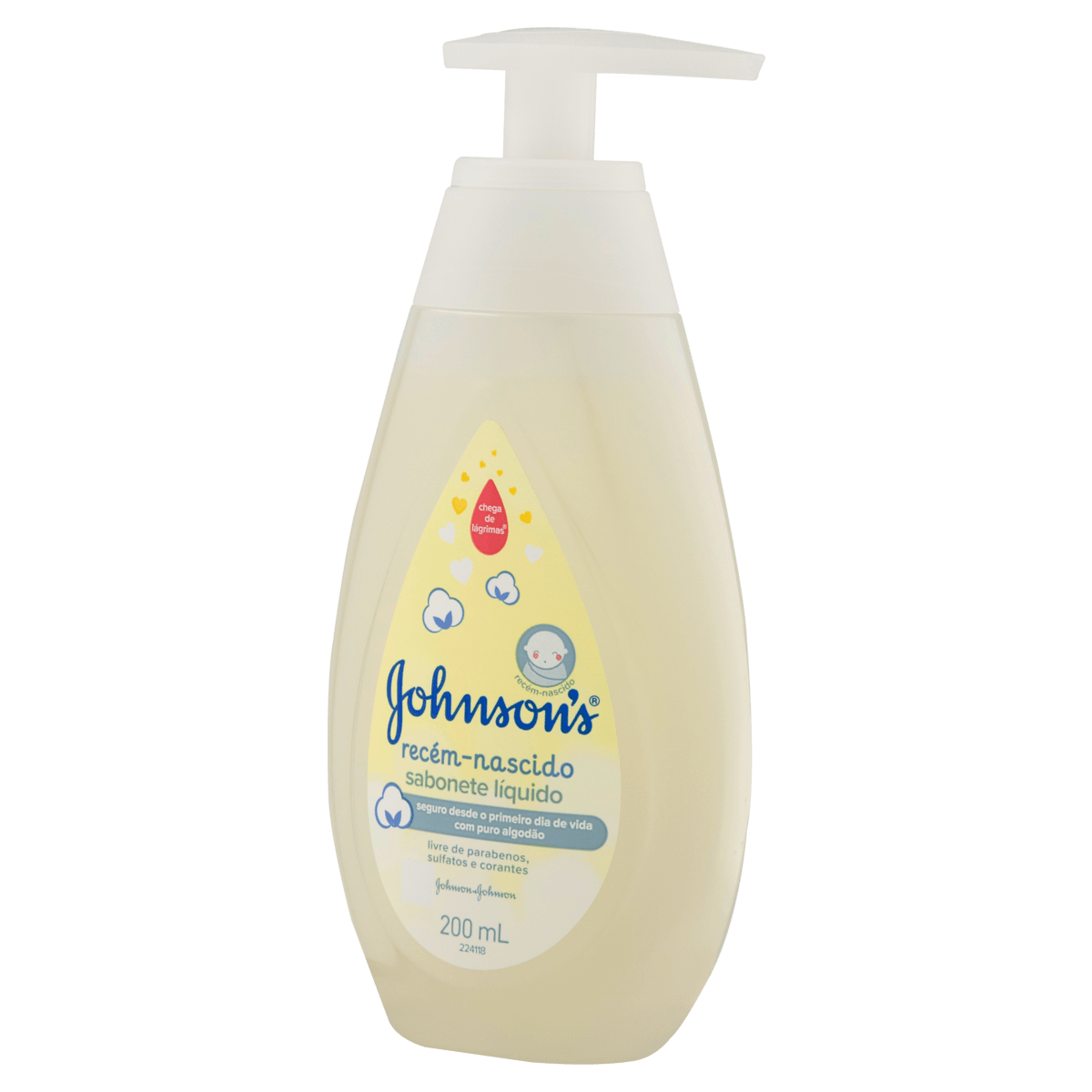 Sabonete Líquido Johnson's Recém-Nascido Frasco 200ml