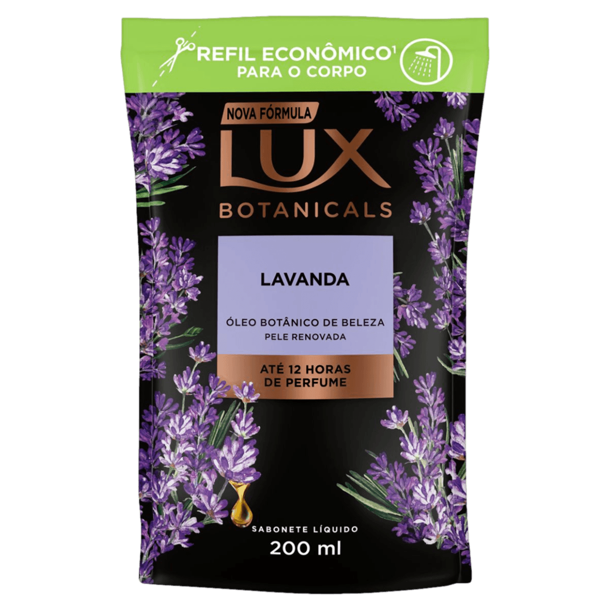 Sabonete Líquido Lavanda Lux Botanicals Sachê 200ml Refil Econômico - Imagem 3