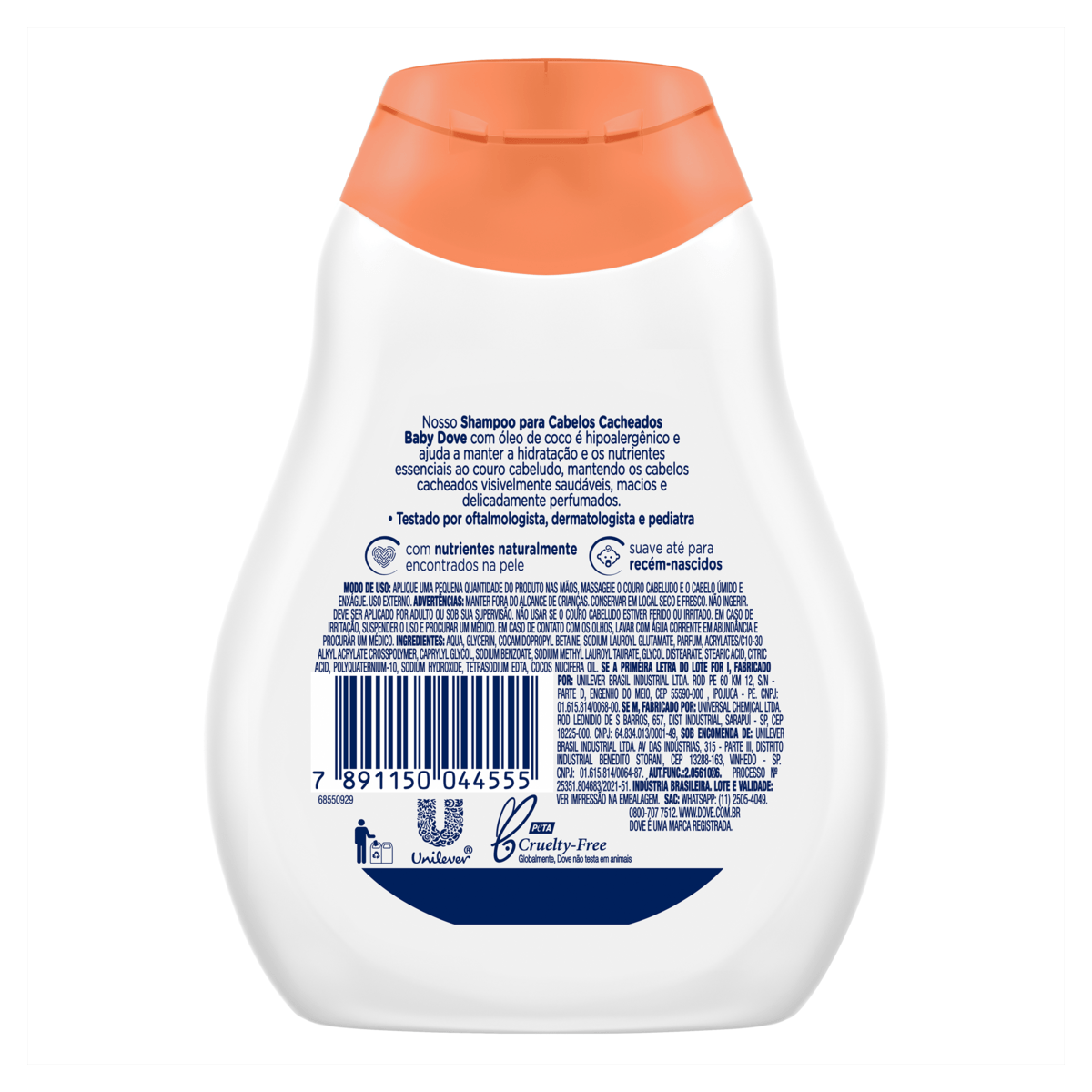 Shampoo Hidratação Enriquecida Cabelo Cacheado Dove Baby Frasco 200ml - Imagem 3