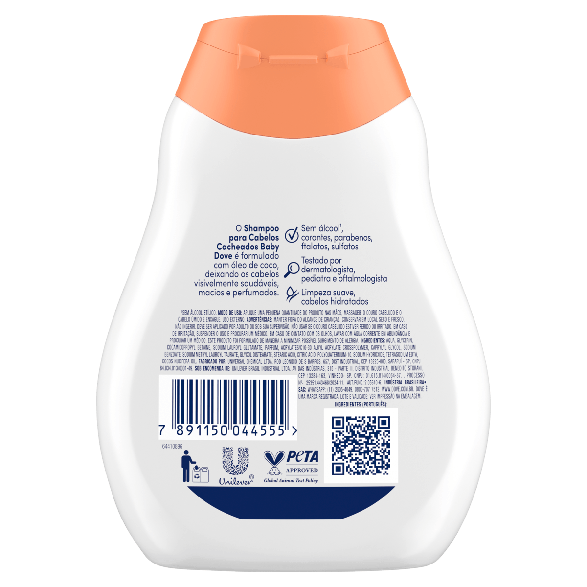 Shampoo Hidratação Enriquecida Cabelo Cacheado Dove Baby Frasco 200ml - Imagem 5