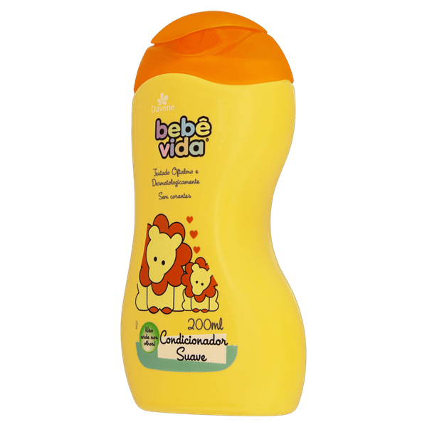 Condicionador bebê Bebe Vida 200 ml Hipoalergênico Suave Condicionador Chá de Camomila Davene Bebê Vida Frasco 200ml