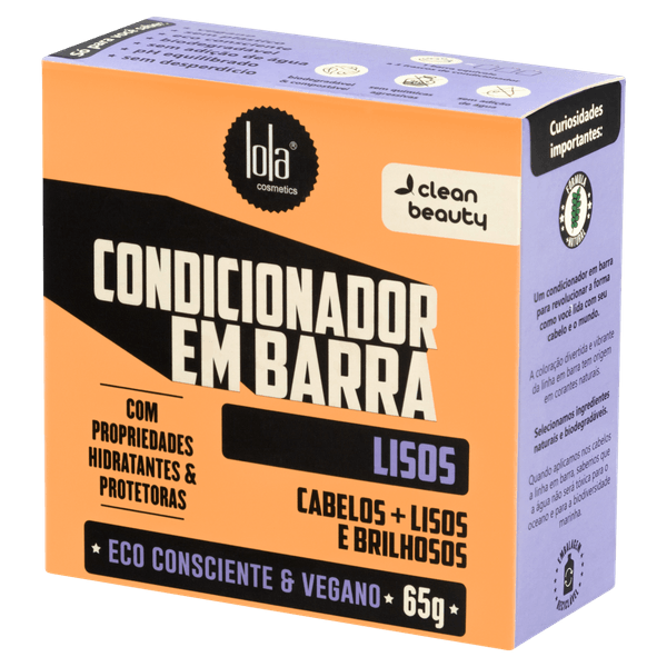 Condicionador em Barra Lisos 65g Lola Condicionador Barra Lola Cosmetics Lisos Caixa 65g
