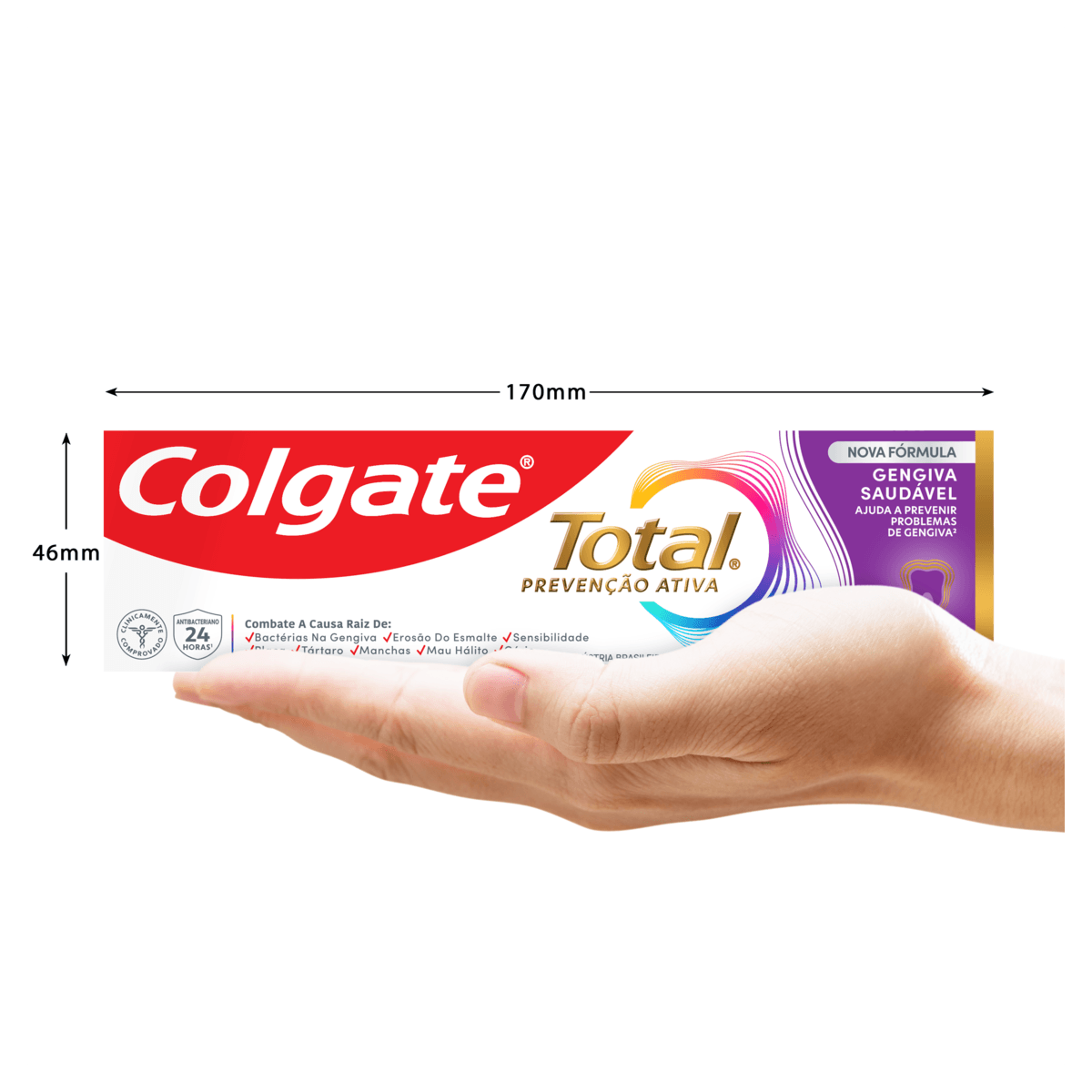 Creme Dental Colgate Total 12 Gengiva Reforçada Caixa 90g - Imagem 5