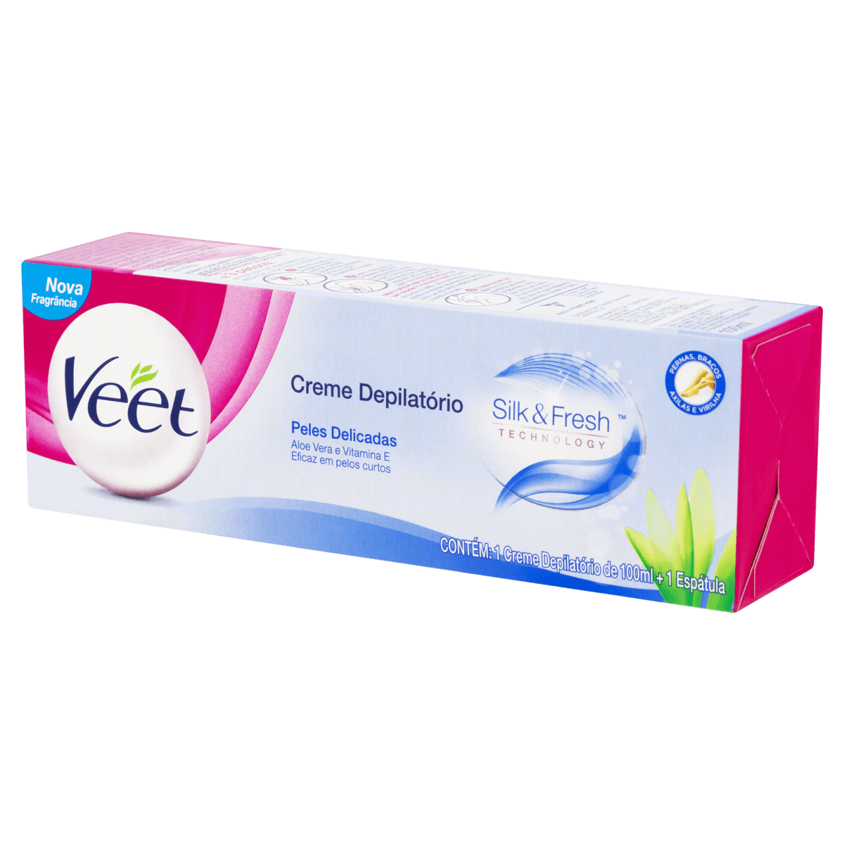 Creme Depilatório Pele Delicada 100ml Veet para Pele Sensível com Espátula