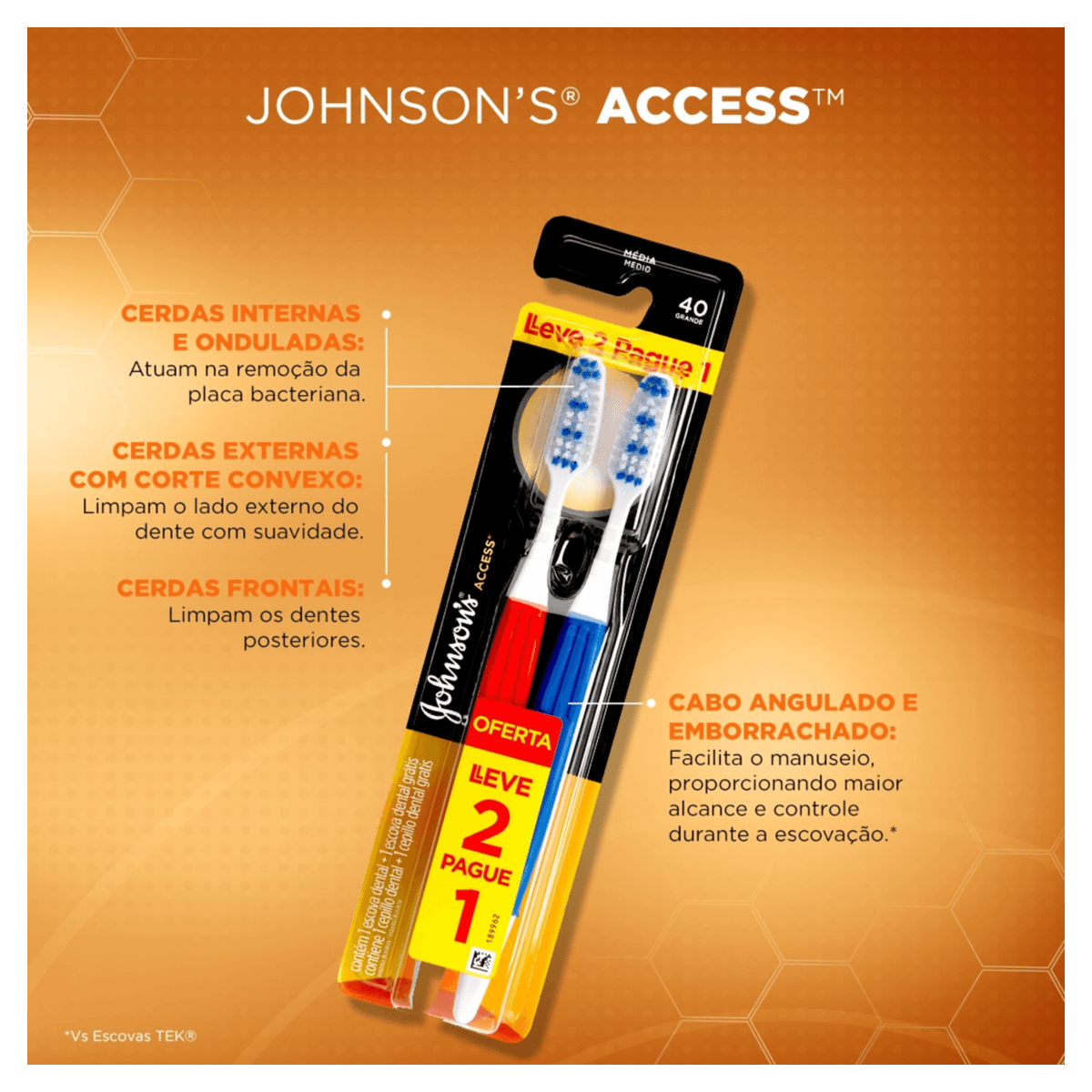 Kit Escova Dental Jnj Reach Access Med Lv02 Pg1 - Imagem 6