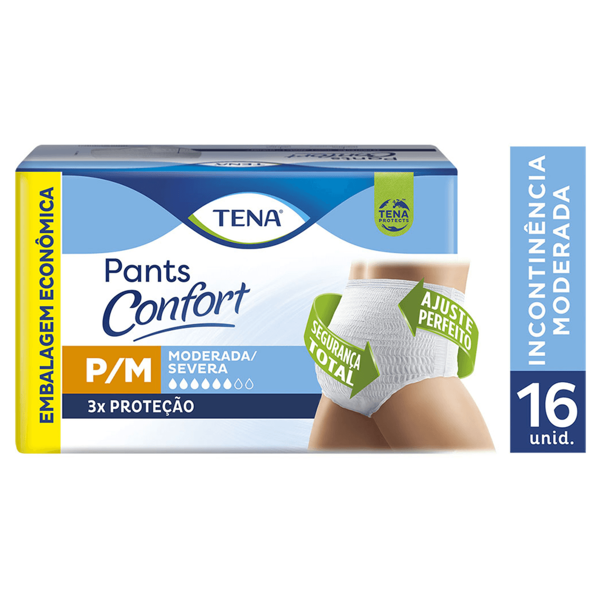 Roupa Íntima Unissex Pants Tena Confort P/M - 16 Unidades - Imagem 2