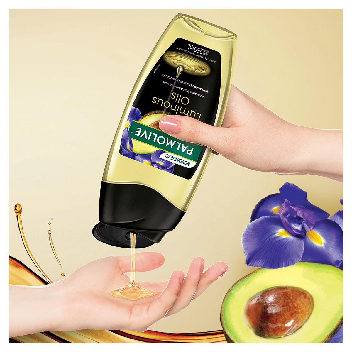 Sabonete Líquido Abacate e Íris Palmolive Luminous Oils Frasco 250ml - Imagem 2