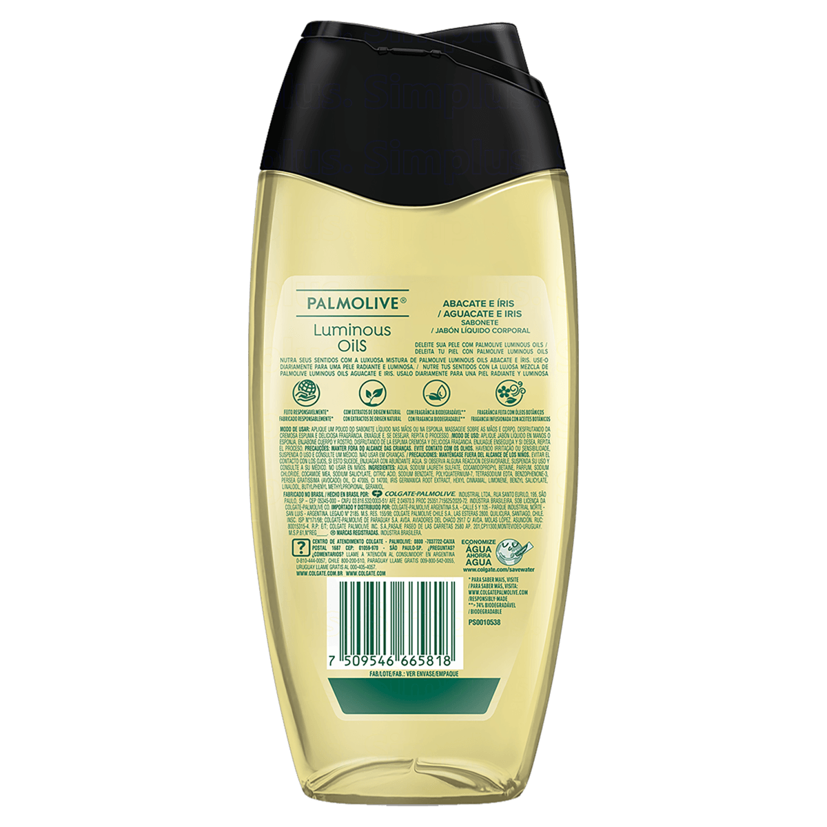 Sabonete Líquido Abacate e Íris Palmolive Luminous Oils Frasco 250ml - Imagem 4