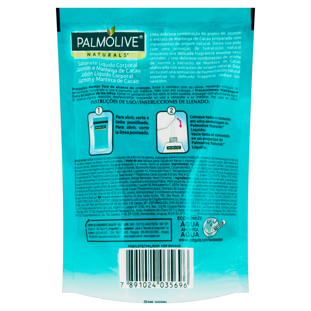 Sabonete Liquido Palmolive Nat Suav D 200Ml Refil - Imagem 4