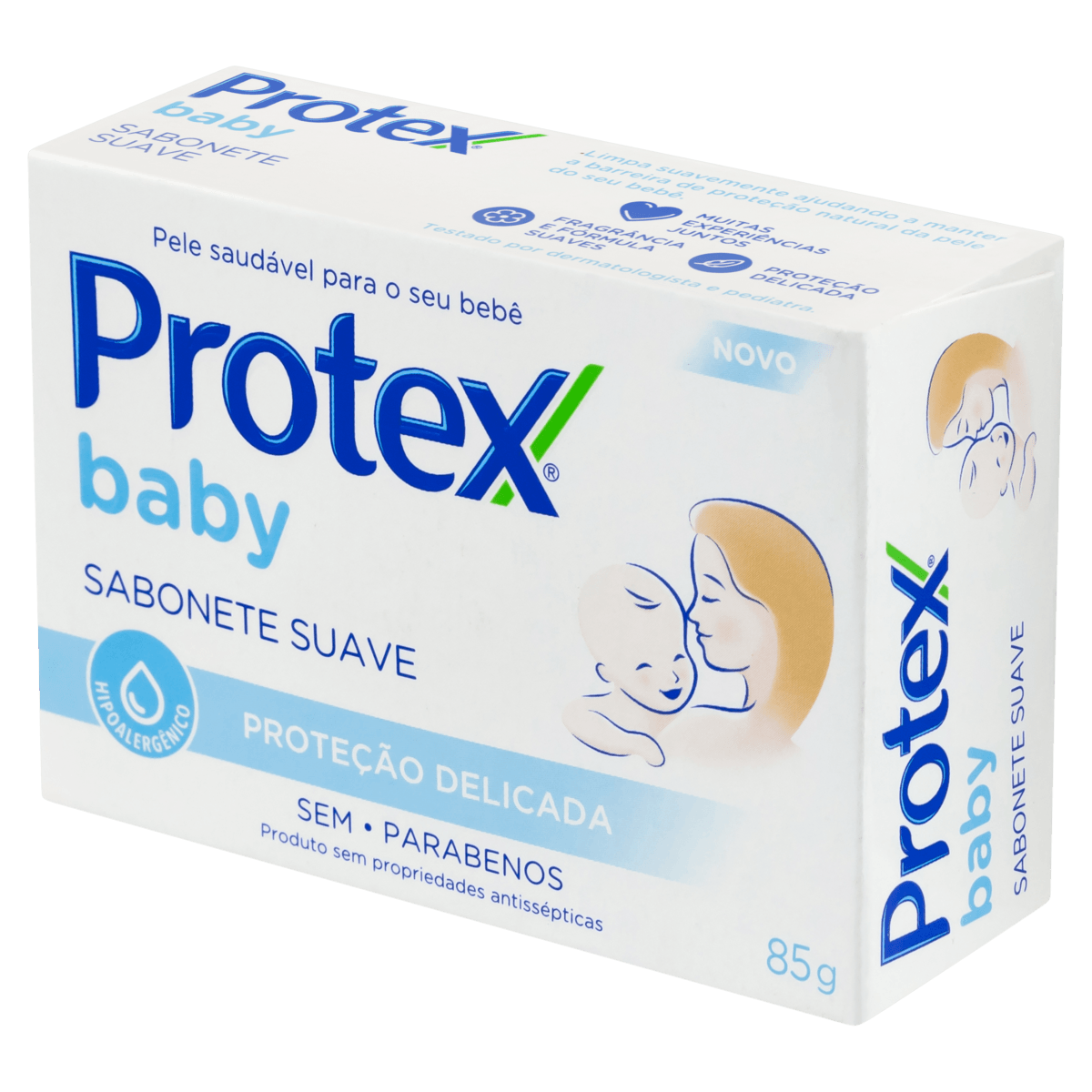 Sabonete Barra Suave Protex Baby Proteção Delicada Caixa 85g
