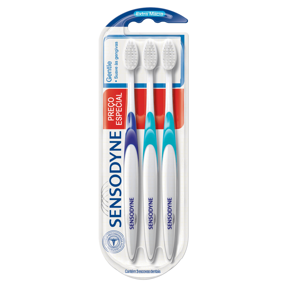 Escova Dental Extramacia Gentle Sensodyne 3 Unidades