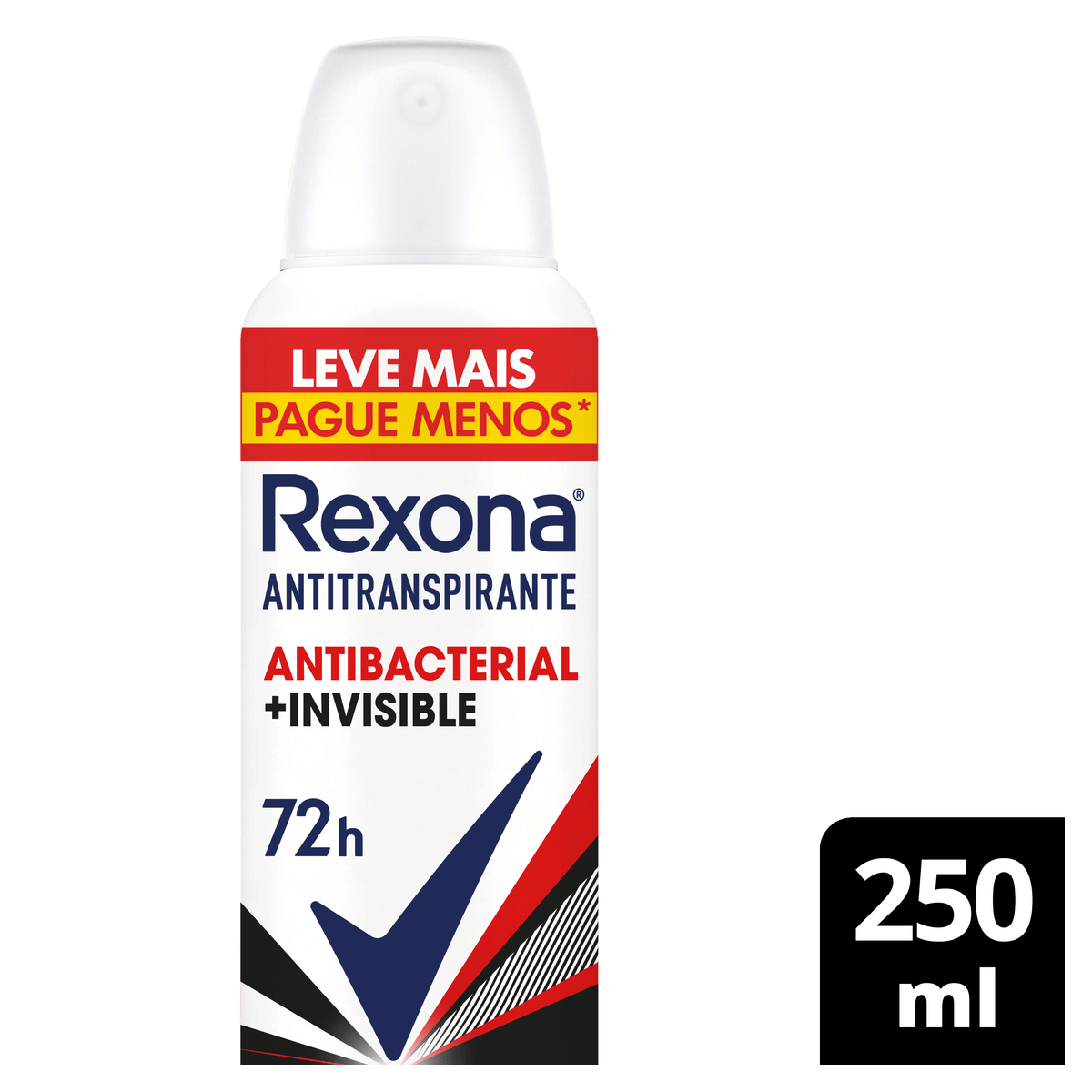 Antitranspirante Aerossol Antibacterial e Invisible Rexona 250ml Spray Leve Mais Pague Menos - Imagem 8