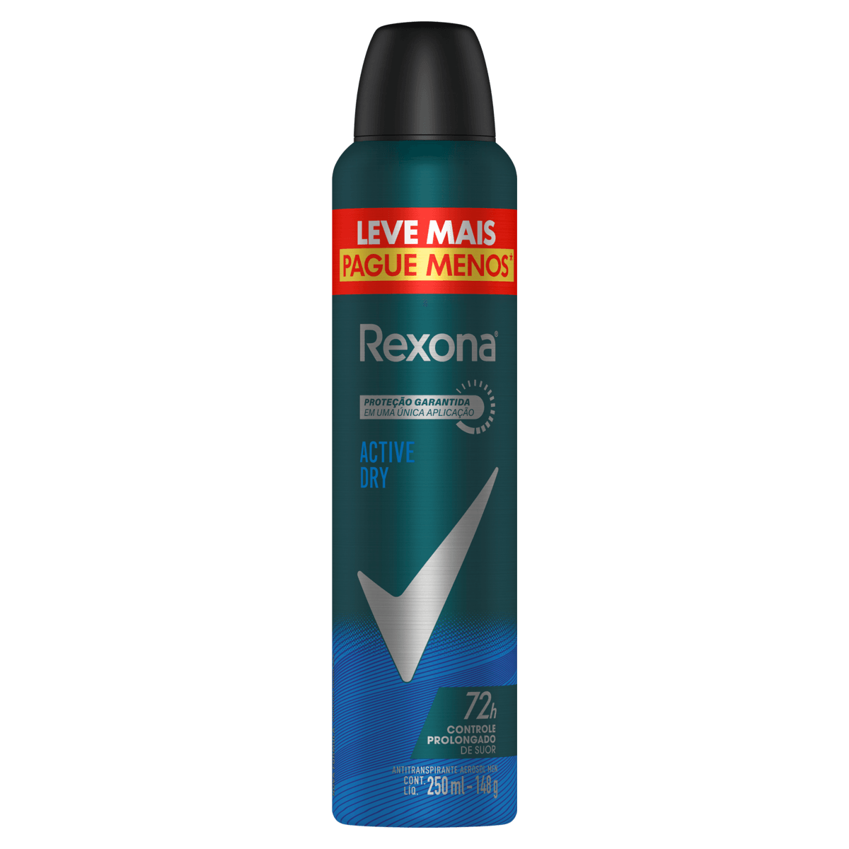 Antitranspirante Aerossol Active Dry Rexona Men 250ml Spray Leve Mais Pague Menos