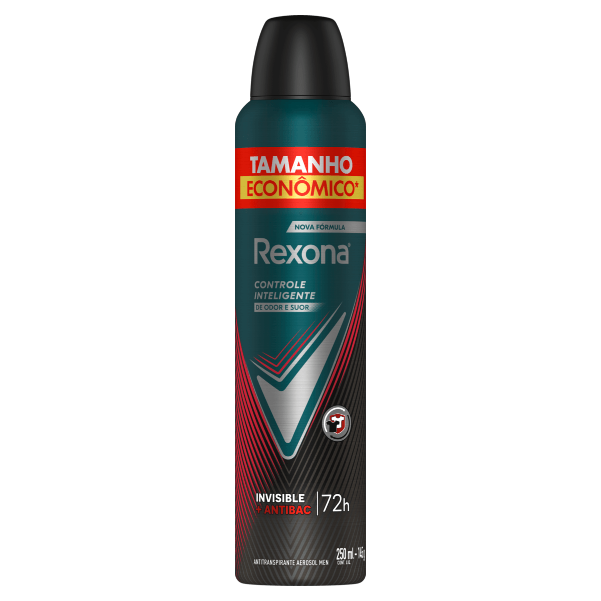 Antitranspirante Aerossol Antibacterial e Invisible Rexona Men 250ml Spray Leve Mais Pague Menos - Imagem 2