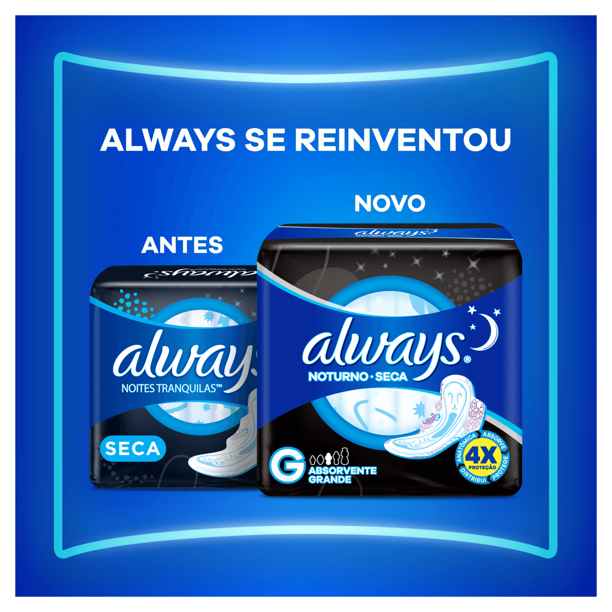Absorvente Always Noturno Seca com Abas G - 48 unidades - Imagem 3