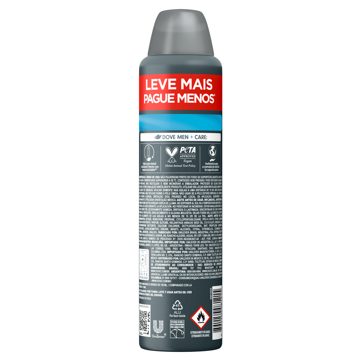 Antitranspirante Aerossol Proteção Total Dove Men+Care 250ml Spray Leve Mais Pague Menos - Imagem 7