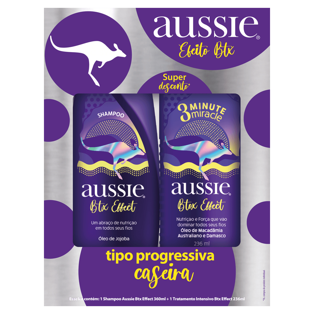 Kit Aussie Botox Shampoo 360ml + Tratamento 236ml