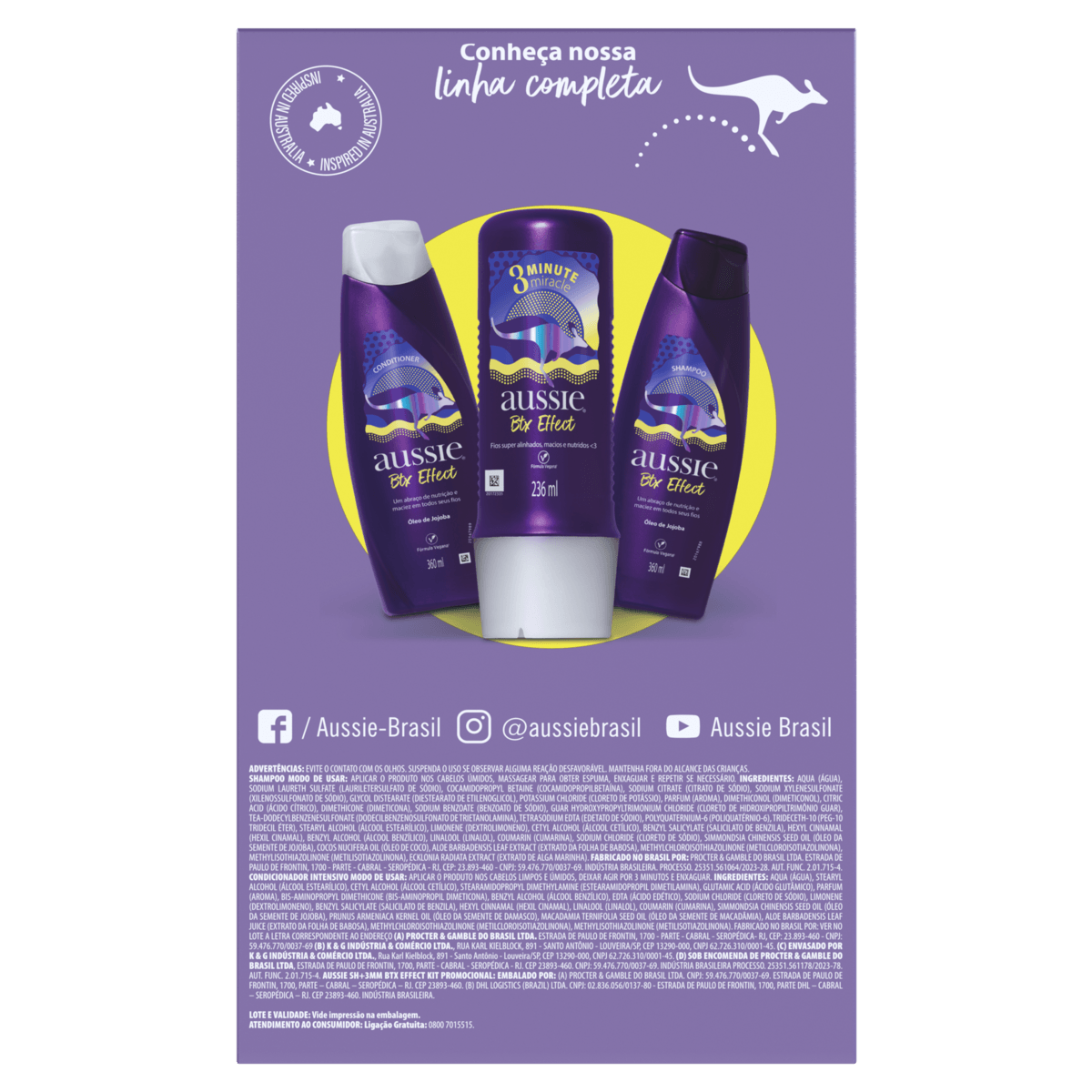 Kit Aussie Botox Shampoo 360ml + Tratamento 236ml - Imagem 2