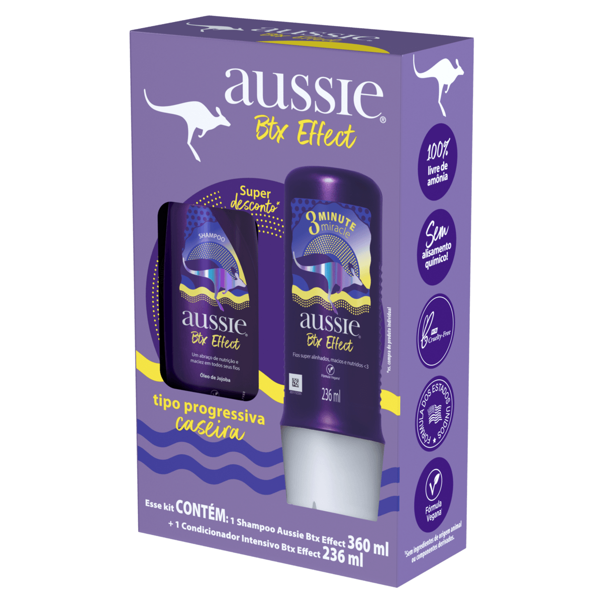 Kit Aussie Botox Shampoo 360ml + Tratamento 236ml - Imagem 4