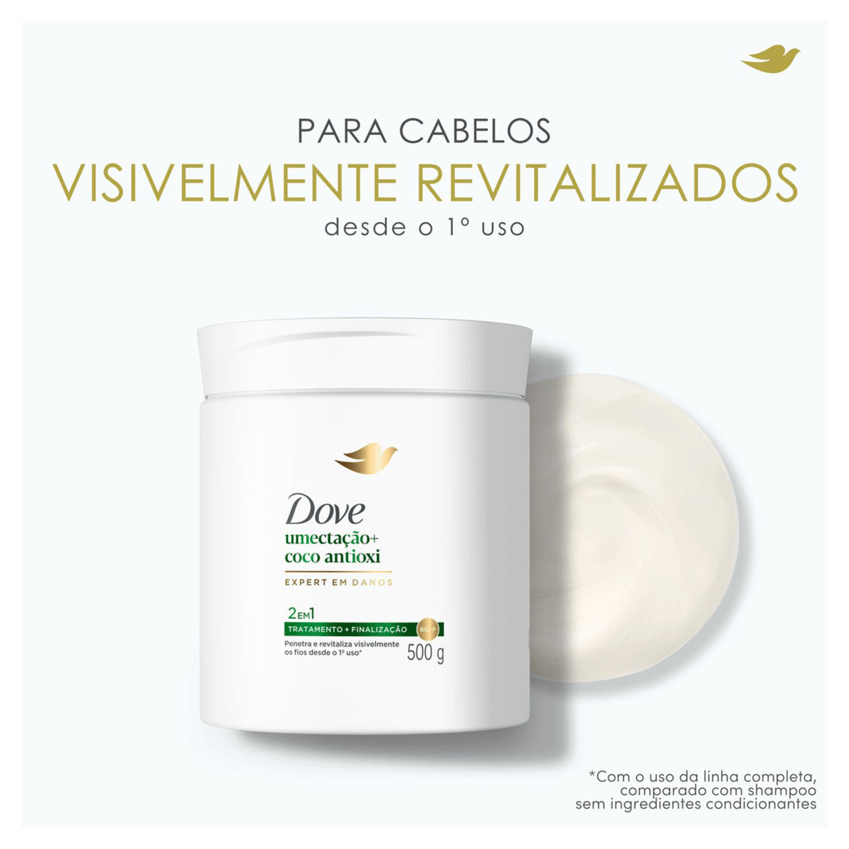 Máscara Condicionante Nutrição Intensa Dove Ritual de Reparação 1 Minuto Pote 500g - Imagem 5