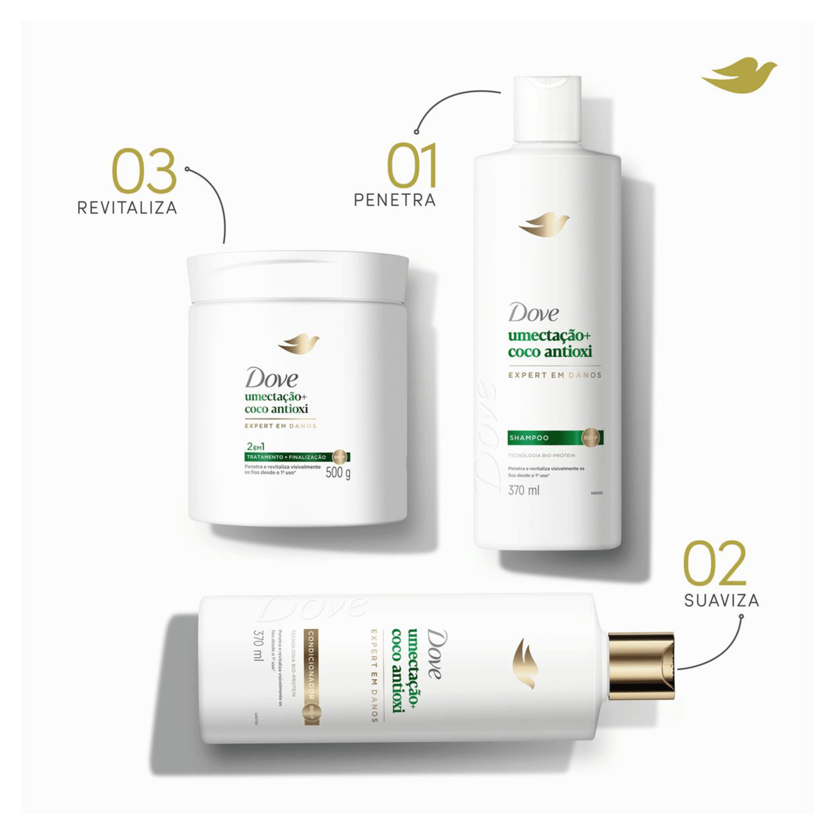Máscara Condicionante Nutrição Intensa Dove Ritual de Reparação 1 Minuto Pote 500g - Imagem 8