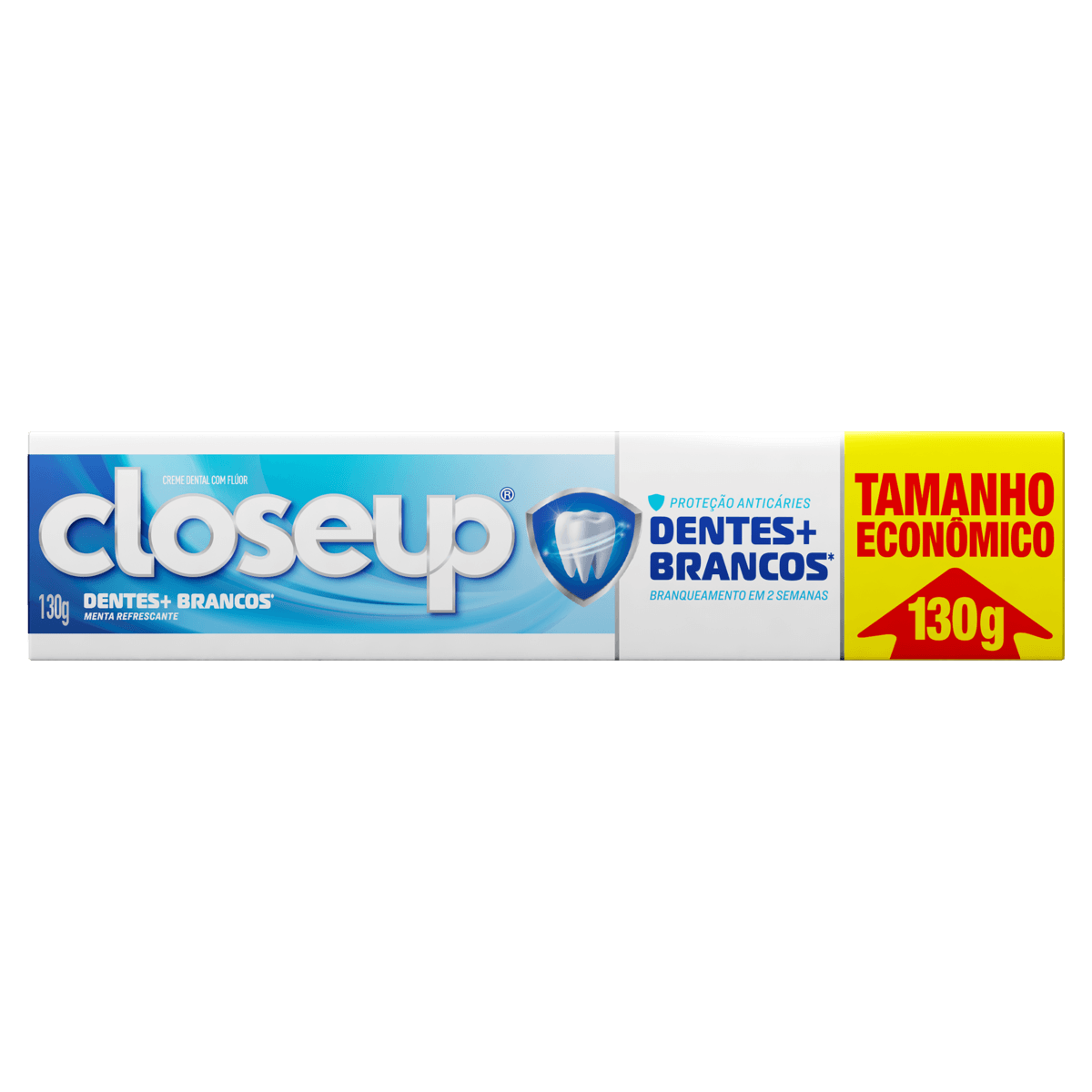 Creme Dental Menta Refrescante Closeup Dentes + Brancos Caixa 130g Tamanho Econômico