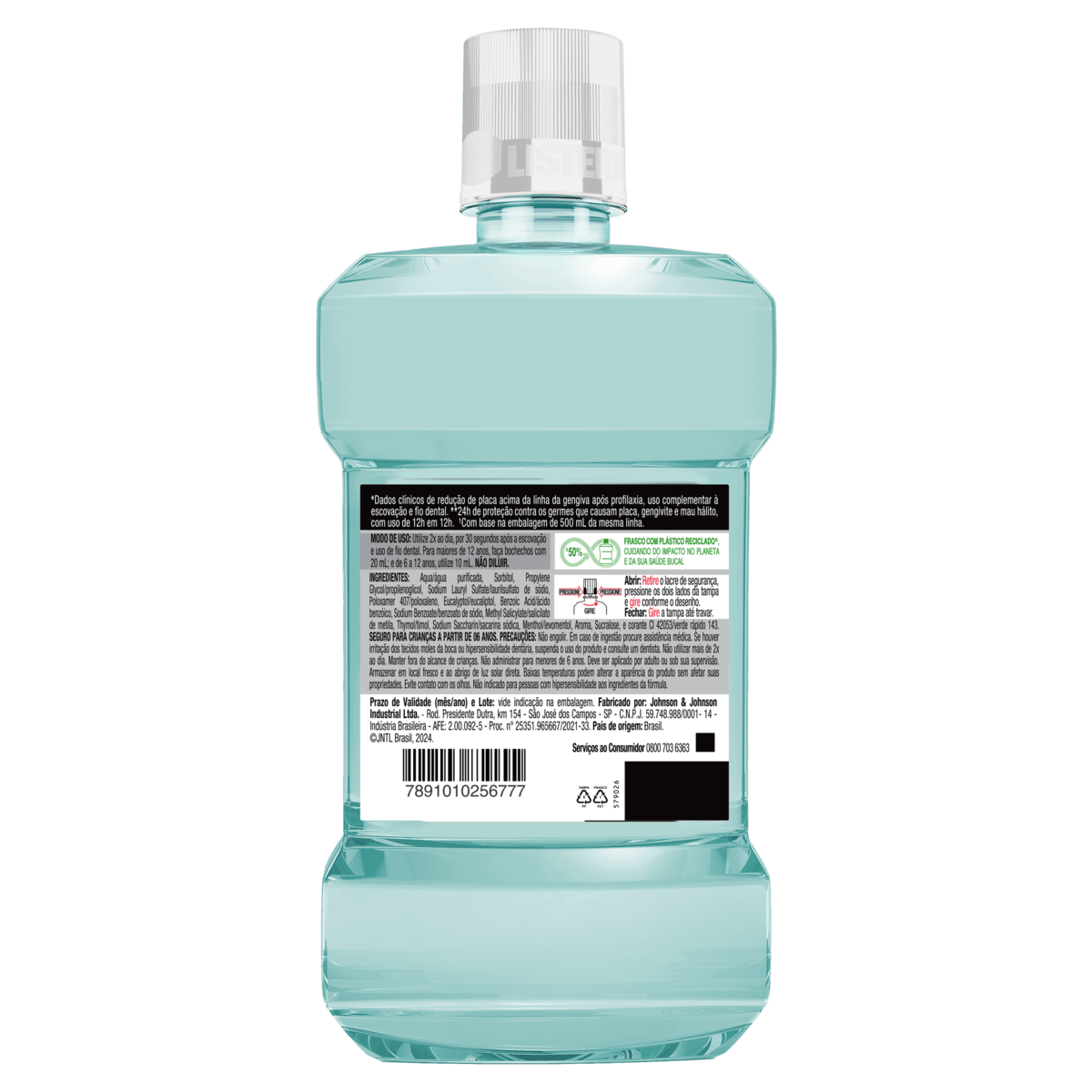 Enxaguante Bucal Zero Álcool Hortelã Suave Listerine Cool Mint Frasco 1l Leve Mais Pague Menos - Imagem 2