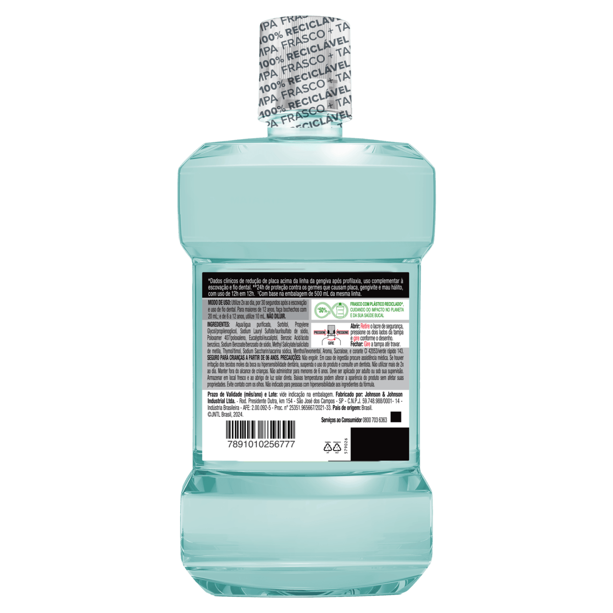 Enxaguante Bucal Zero Álcool Hortelã Suave Listerine Cool Mint Frasco 1l Leve Mais Pague Menos - Imagem 3