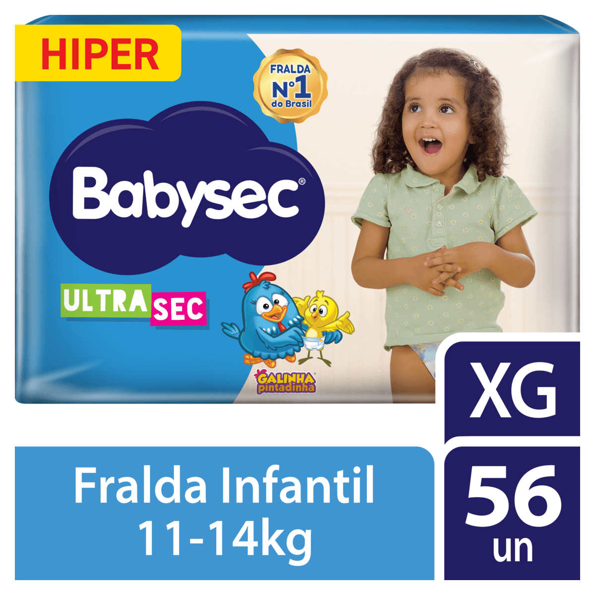Babysec Fralda Descartável Galinha Pintadinha Ultra Sec XG 56 un – 12h Hipoalergênica - Imagem 2