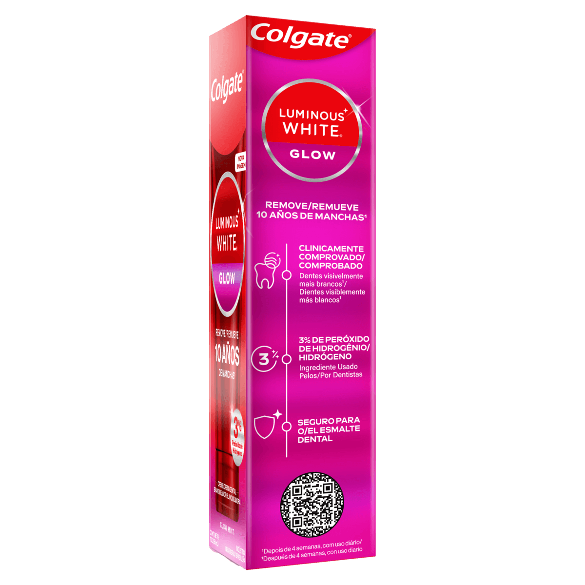 Creme Dental Glow Mint Colgate Luminous White Caixa 70g - Imagem 2